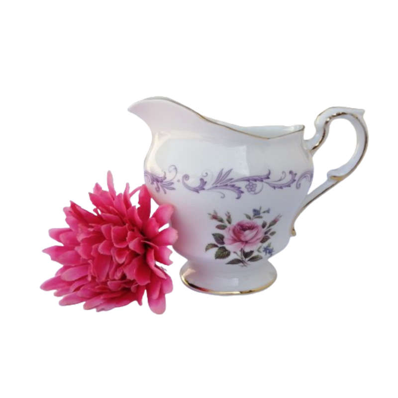 Paragon Fine Bone China Century Rose Floral Milk Jug