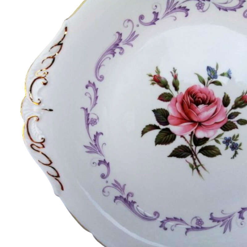 Paragon Fine Bone China Century Rose Floral Cake Plate