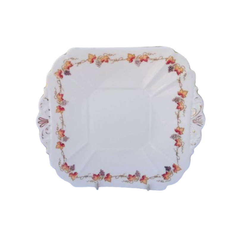 Shelley Fine Bone China Grape Vines Cake Plate