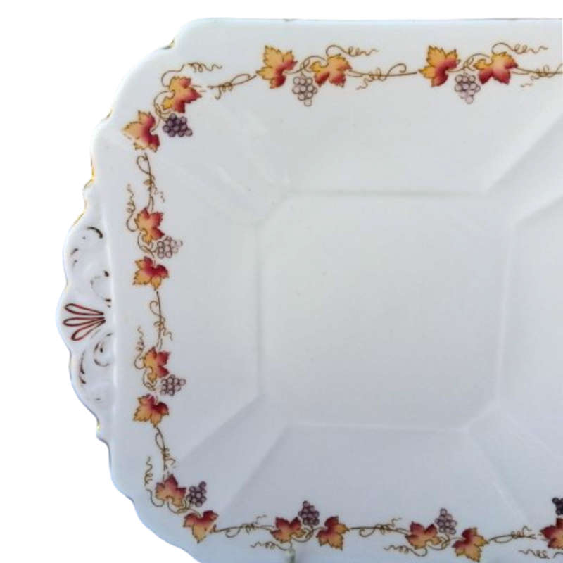 Shelley Fine Bone China Grape Vines Cake Plate
