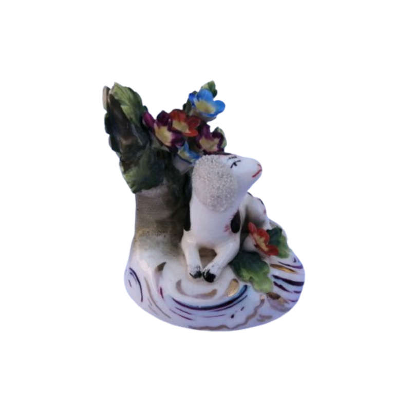 Antique Samson German 1800`s Porcelain Dog Figurine
