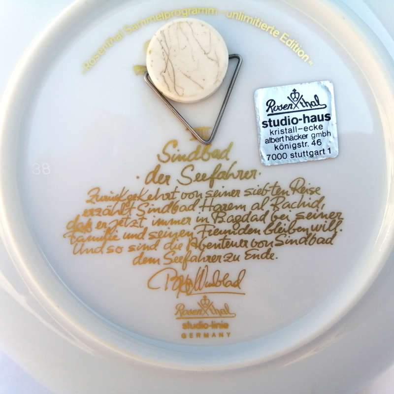 Rosenthal Studio Sinbad the Sailor Plate Das Kind Bjorn Wiinblad