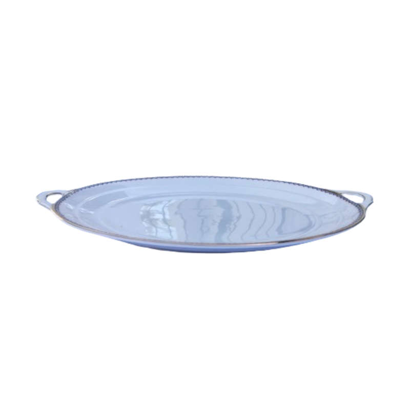 Rosenthal Madeleine elegant blue and gold trim Handled Serving Platter