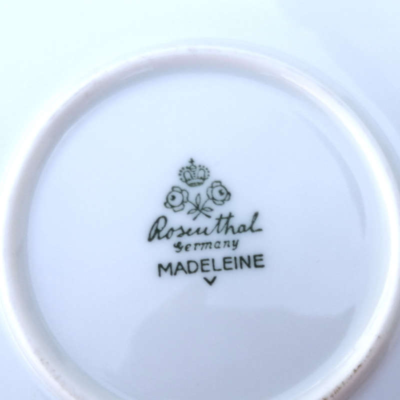 Rosenthal Madeleine elegant blue and gold trim Handled Serving Platter