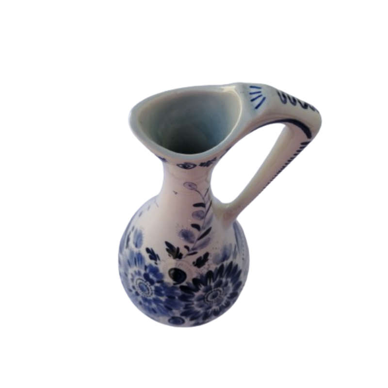 Dutch Ceramic Delft Hand Painted Schoonhoven Jug