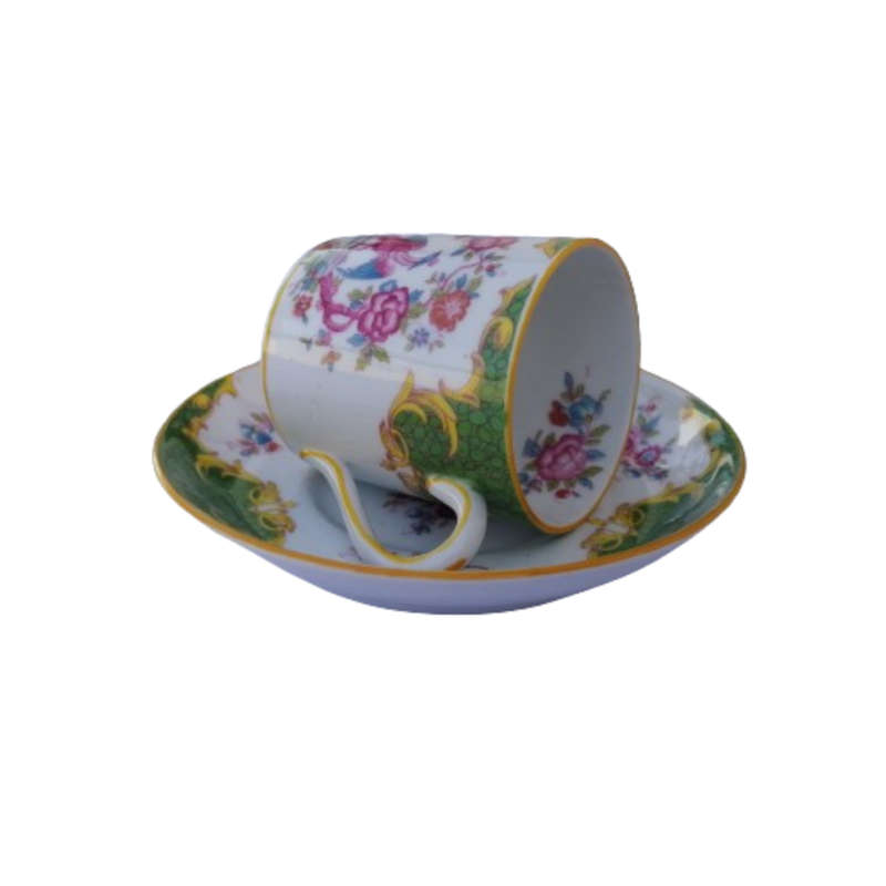 Ye Old English Grosvenor China Cockatrice duo cup and saucer