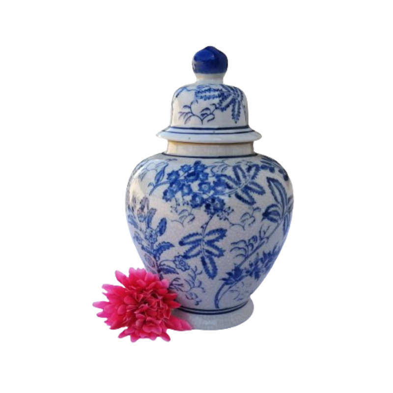 Delft Dutch earthenware Potiches Monochrome Pottery Lidded Pot