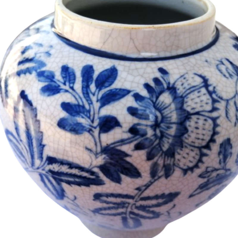Delft Dutch earthenware Potiches Monochrome Pottery Lidded Pot