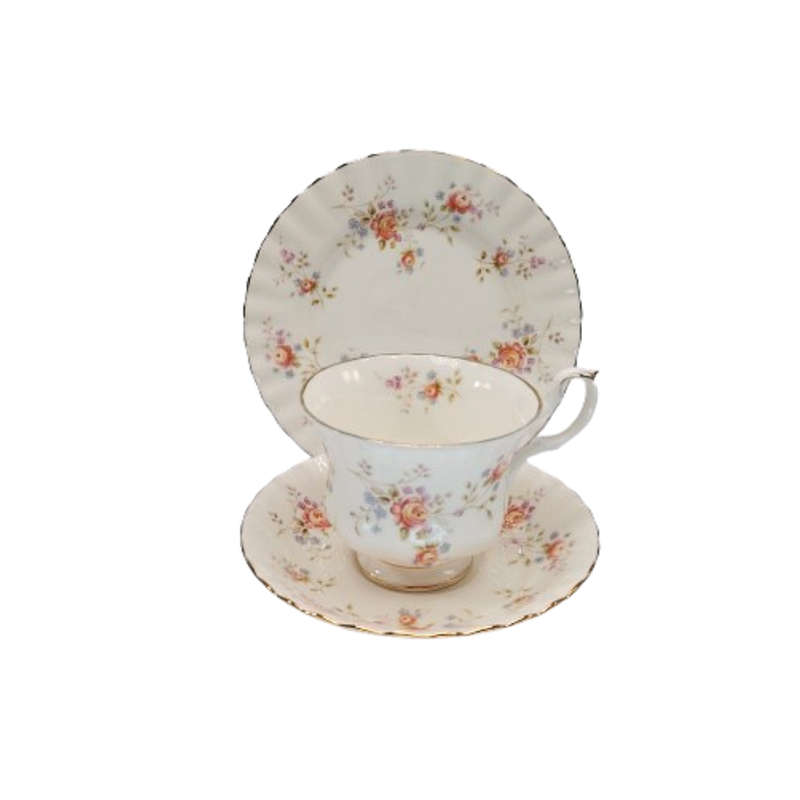 Royal Albert Bone China Peach Rose Trio