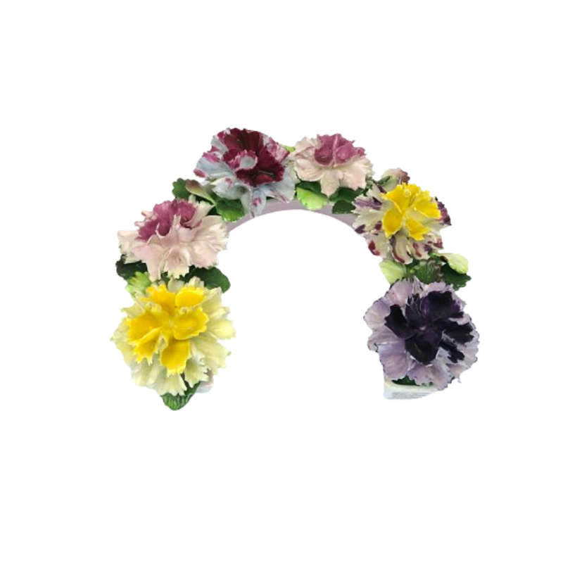 1950`s Denton Bone China Floral Flower Good Luck Horseshoe