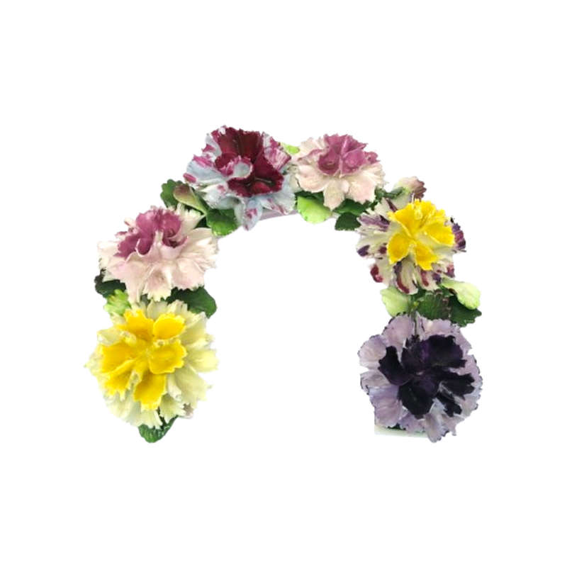 1950`s Denton Bone China Floral Flower Good Luck Horseshoe