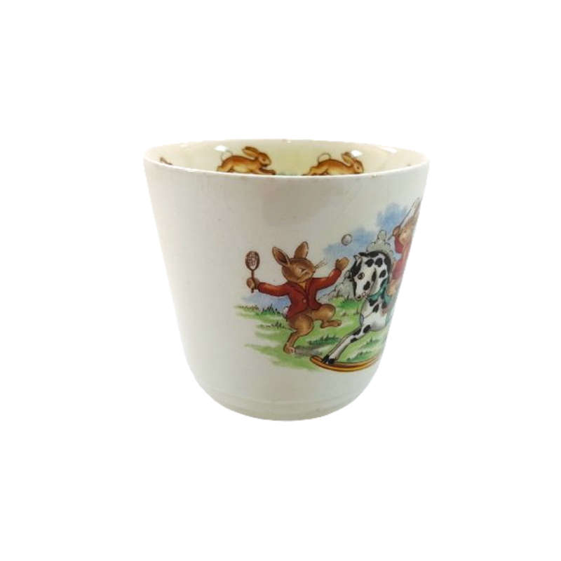 Royal Doulton Bunnykins Signed Casino Cup Rocking Horse