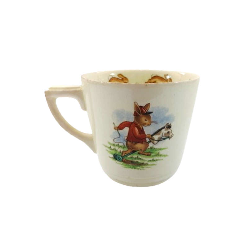 Royal Doulton Bunnykins Signed Casino Cup Rocking Horse