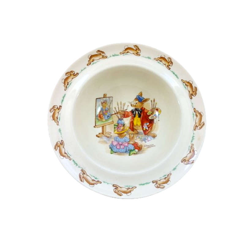 Royal Doulton Bunnykins Cereal Bowl  Signed Painting Bunny