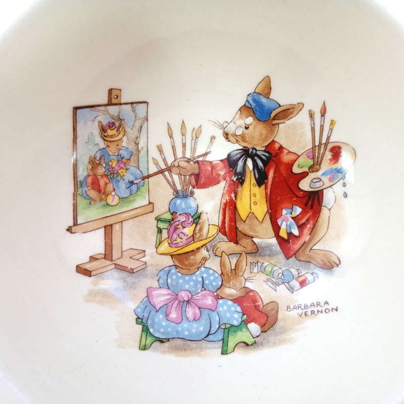 Royal Doulton Bunnykins Cereal Bowl  Signed Painting Bunny