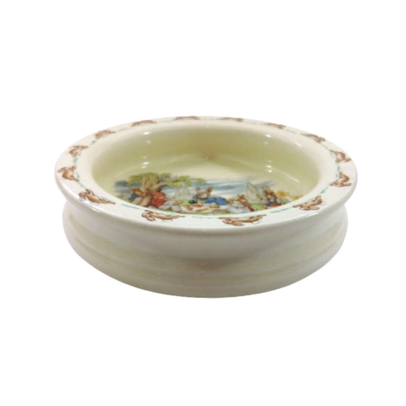 Royal Doulton Bunnykins Signed Picnic Porridge Bowl