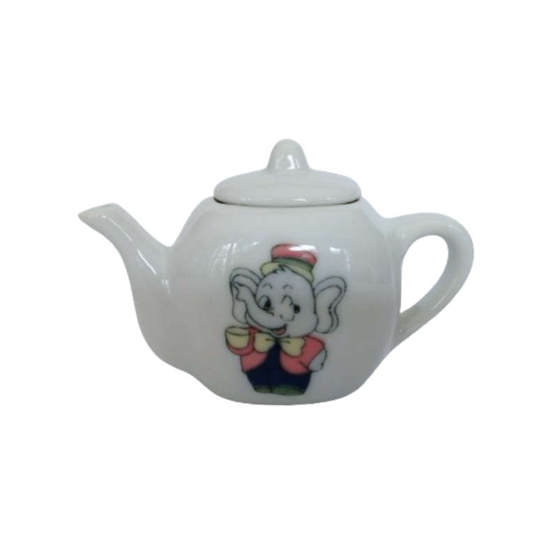 Miniature Vintage Porcelain teapot Dumbo elephant design