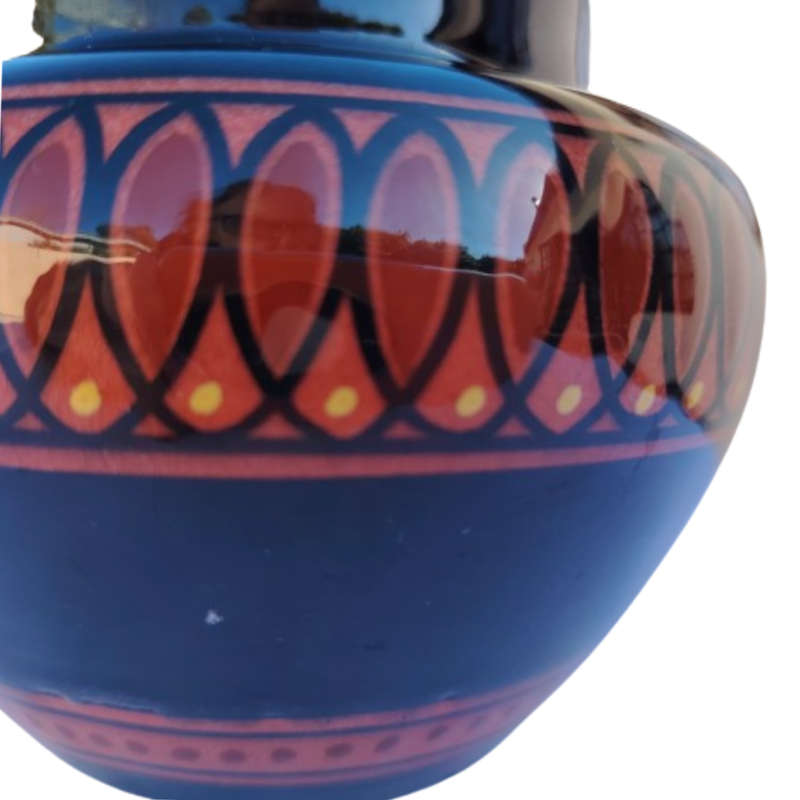 Gouda Pottery glazed round Regis vase designed by Eduard Antheunis
