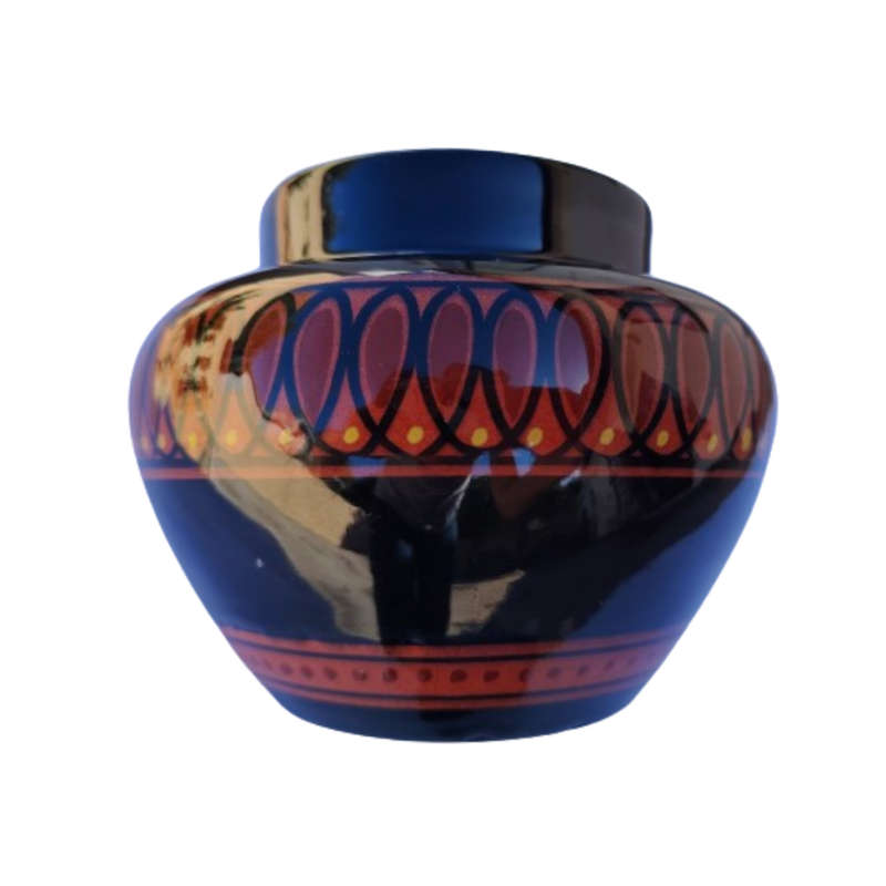 Gouda Pottery glazed round Regis vase designed by Eduard Antheunis