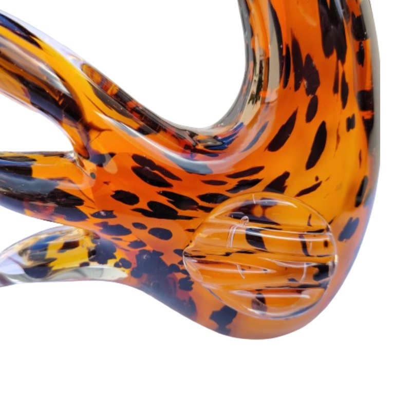 Murano Large Vintage Chicken Hen Rooster Sculpture Amber