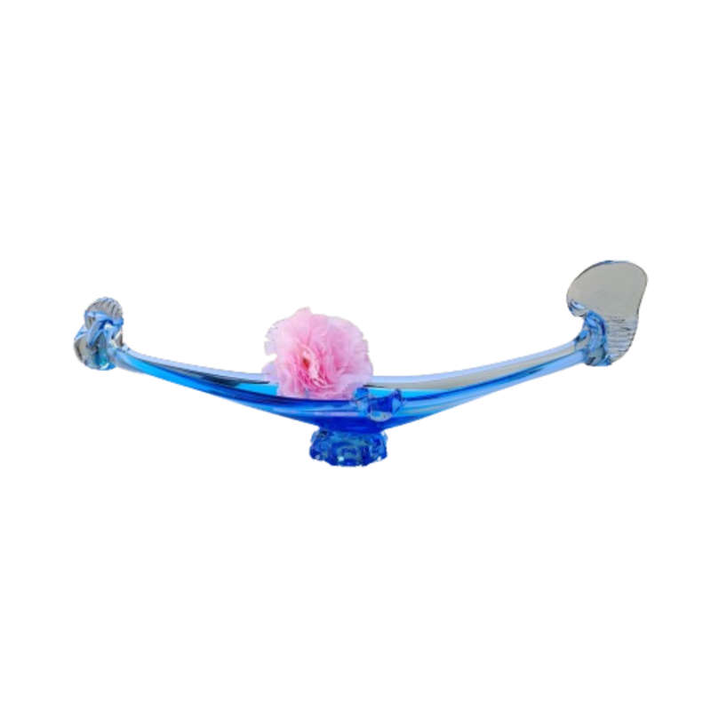 Large Blue Glass Gondola Boat