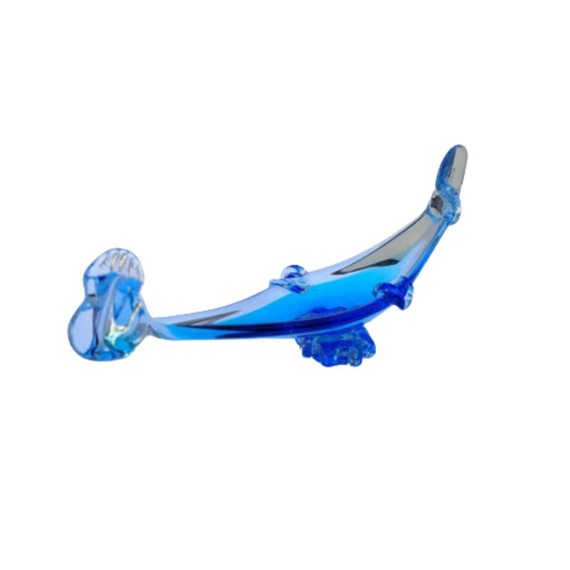 Large Blue Glass Gondola Boat