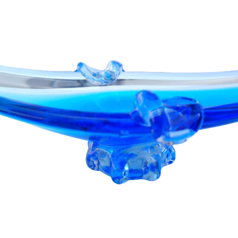 Large Blue Glass Gondola Boat