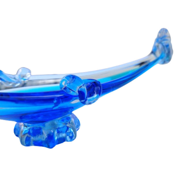 Large Blue Glass Gondola Boat