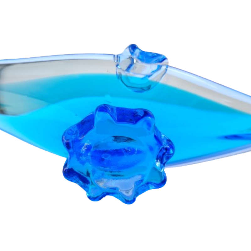 Large Blue Glass Gondola Boat