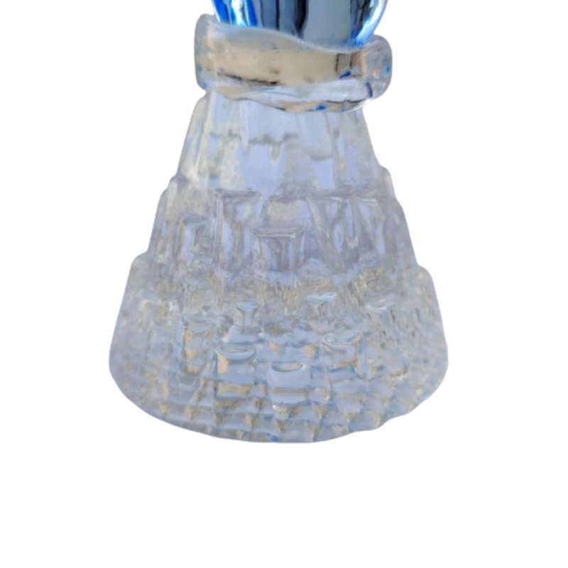 Murano Tall Large Blue Blown Art Glass Horse on Stand