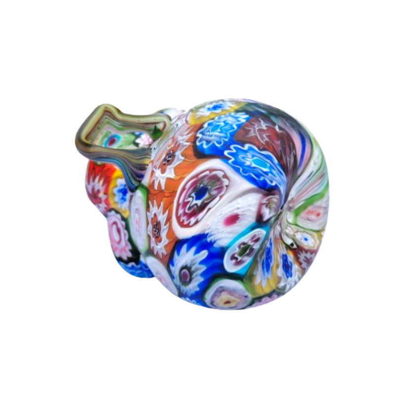 Murano Multicoloured Millefiori Fratelli Toso Vase with Handles