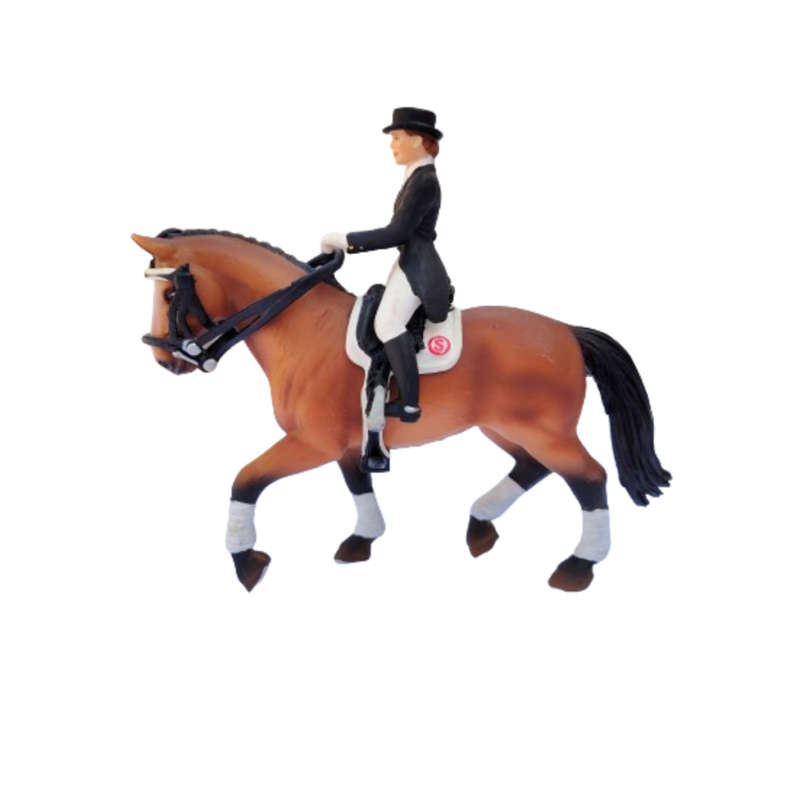 Schleich #40187 Rare  Hanoverian Mare Horse Dressage Riding Set