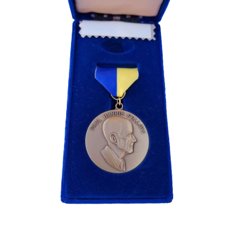 Medal Rotary International Paul Harris Fellow Founder Vintage Gold Brooch V-5583