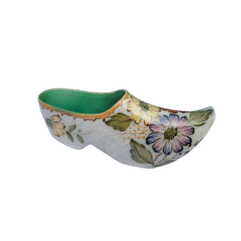 Gouda Zuid - Holland Ceramic Large Flower Clog Shoe