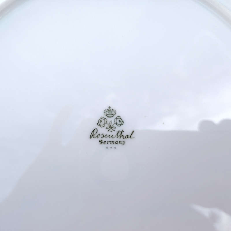 Rosenthal Aida elegant blue and gold trim Dinner Plate