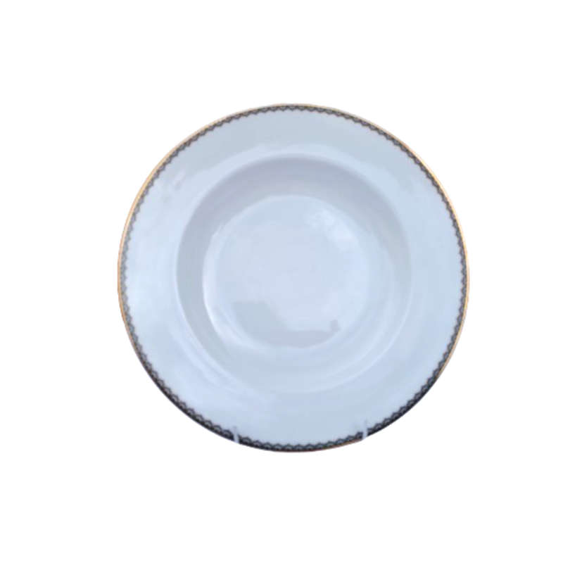 Rosenthal Aida elegant blue and gold trim Soup Bowl