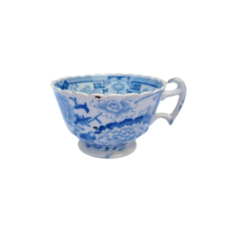 Porcelain antique (around Circa 1870`s) Blue on White cup