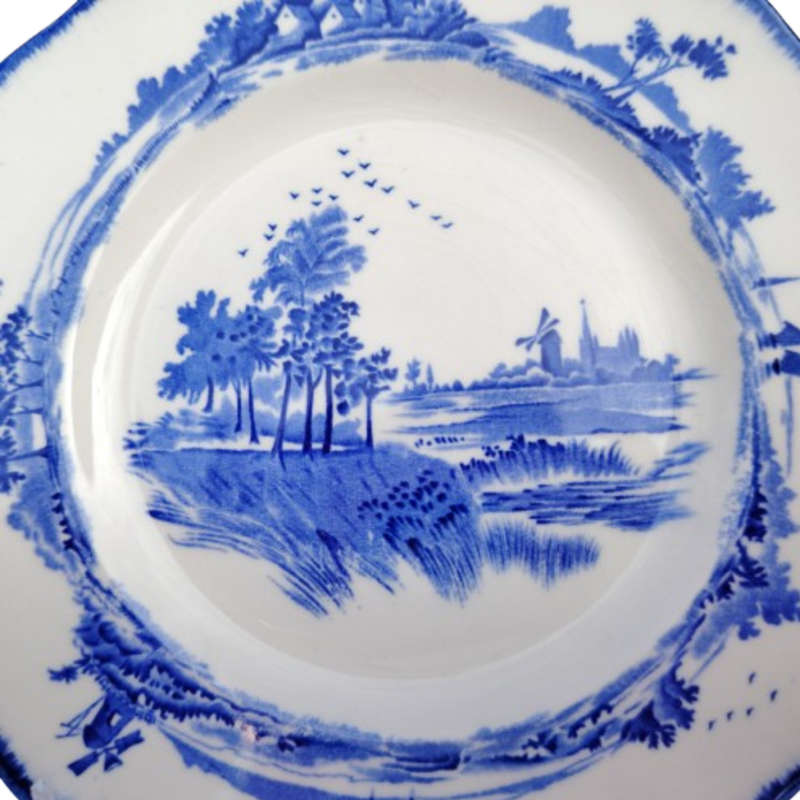 Royal Doulton Blue and White Plate Norfolk Pattern D6294
