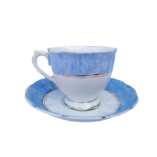 Royal Albert Bone China Blue on White Large Duo