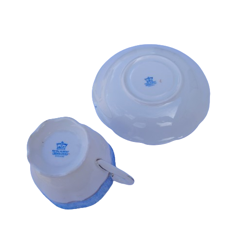 Royal Albert Bone China Blue on White Large Duo