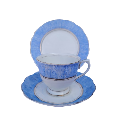 Royal Albert Bone China Blue on White Large Trio