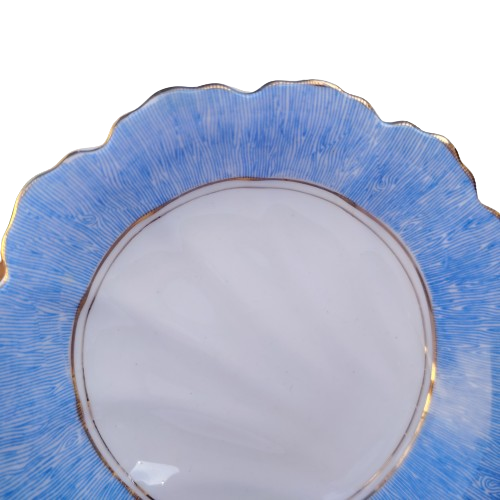 Royal Albert Bone China Blue on White Scalloped Dish