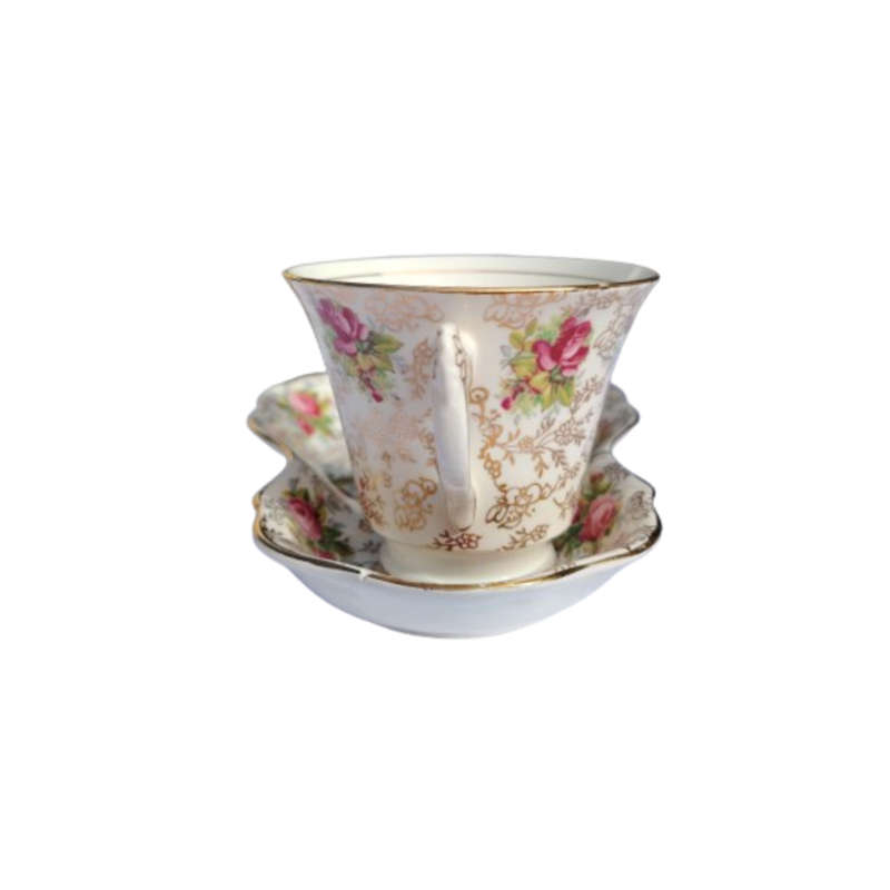 Old Foley James Kent June Rose Tennis Tray and Cup
