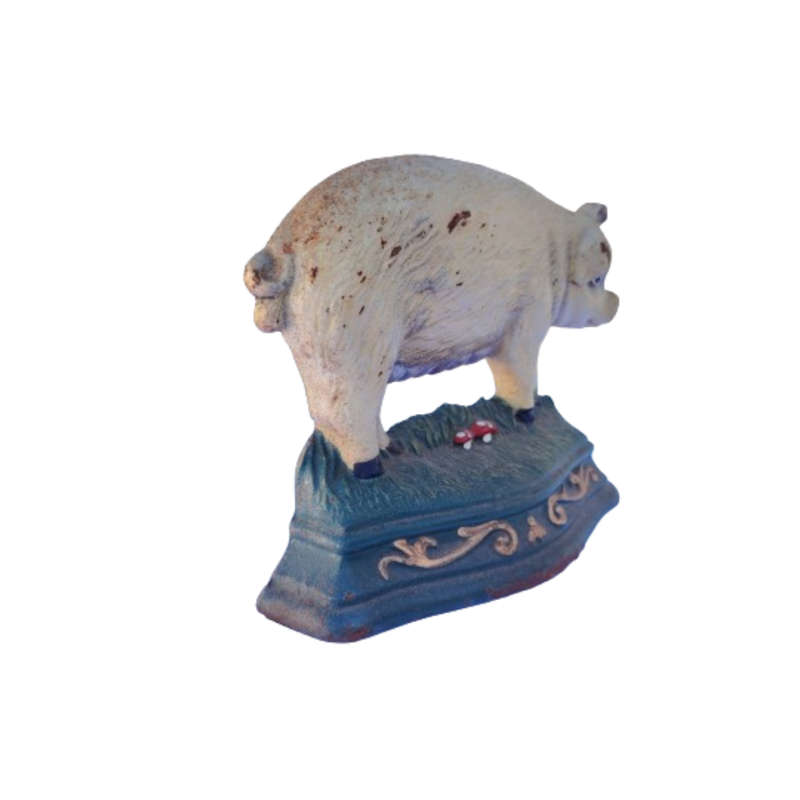 Vintage Cast Iron Pig Doorstop by Wright Studios