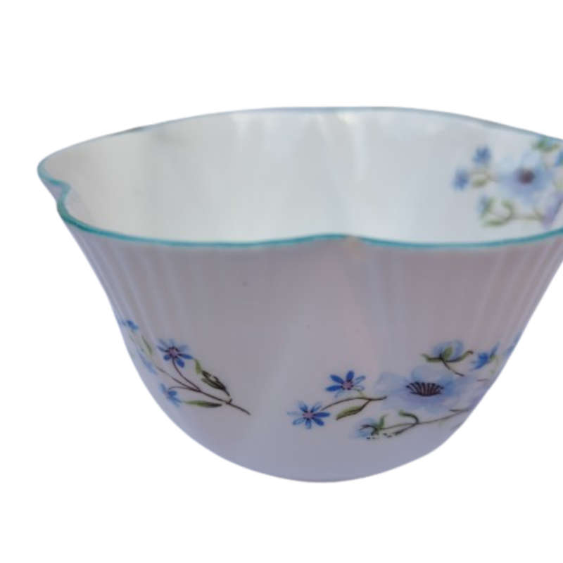 Shelley Coffee Set white with blue flowers Blue Rock