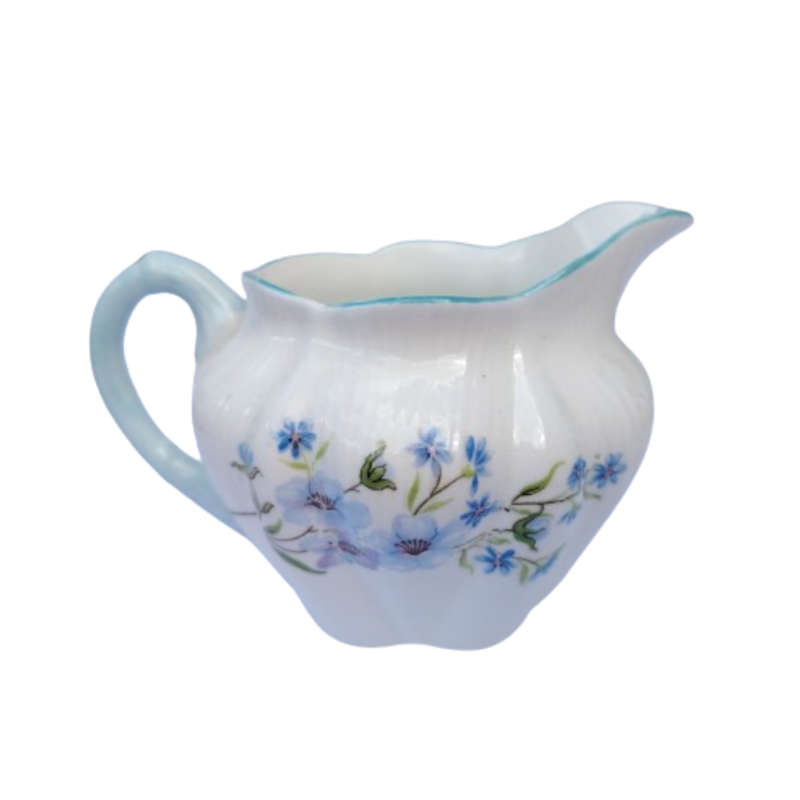 Shelley Coffee Set white with blue flowers Blue Rock