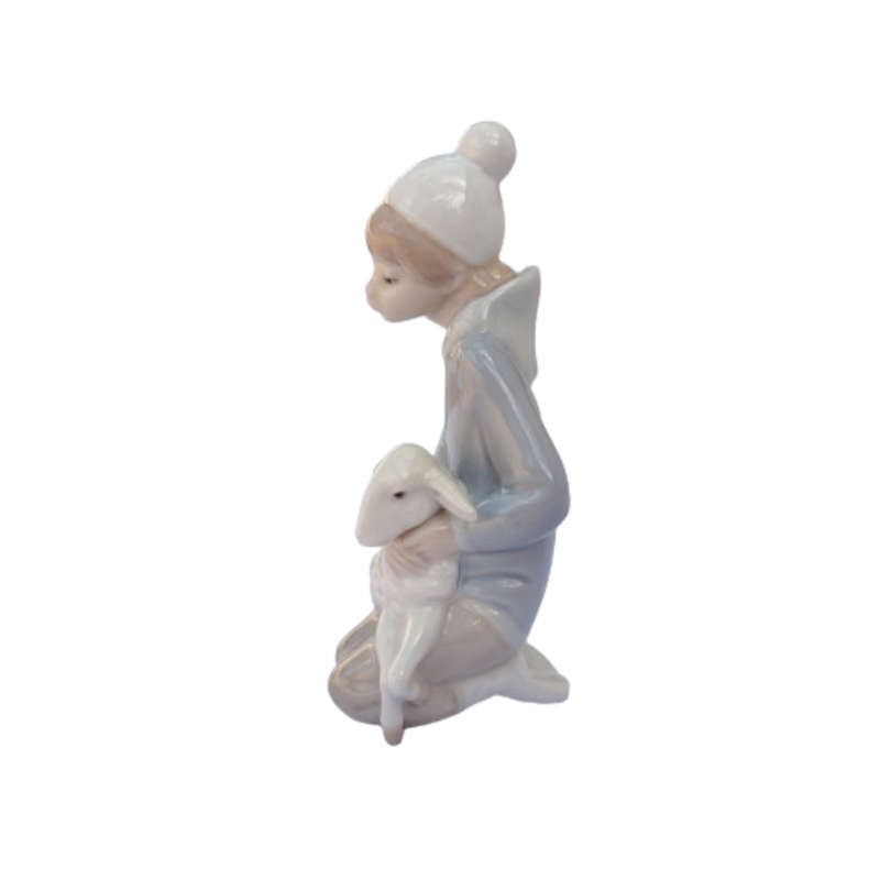 Lladro Shepherd with Lamb #4676 Retired 2001