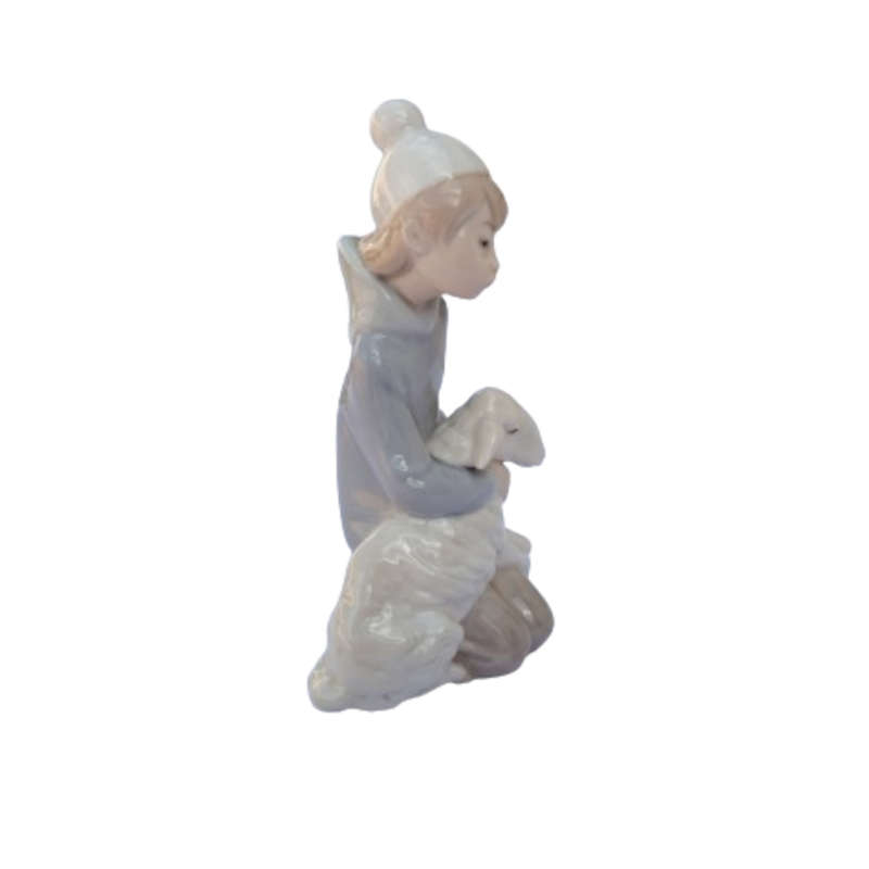 Lladro Shepherd with Lamb #4676 Retired 2001