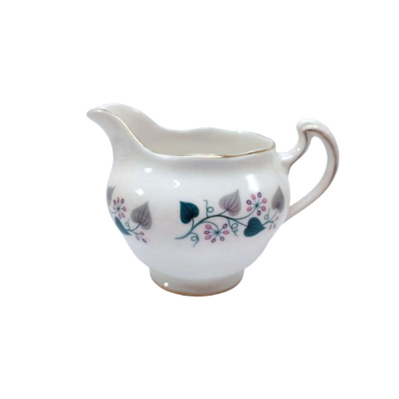 Royal Vale Bone China with blue & grey leaf  Tea Set