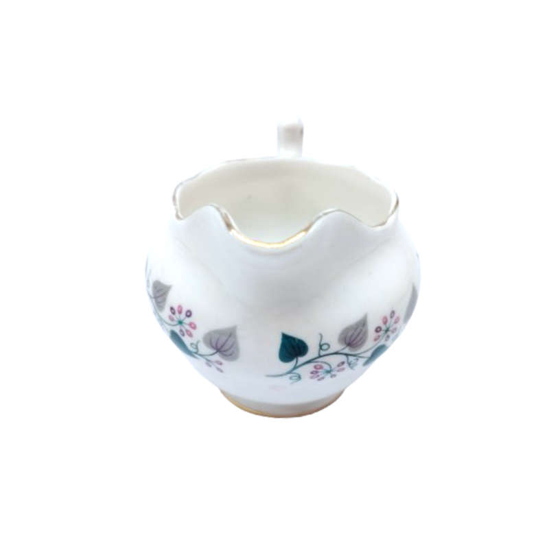 Royal Vale Bone China with blue & grey leaf  Tea Set